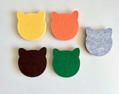 Dog Coasters with Ears: Wooden Felt Coaster Set thumbnail 4
