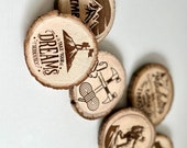 Climbing Theme Wooden Coasters with Bark - Set of 6 thumbnail 7