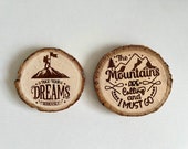 Climbing Theme Wooden Coasters with Bark - Set of 6 thumbnail 4