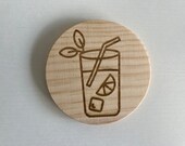 Lemonade Wooden Coasters: Citrus Drink Lover Gift, Set of 2 thumbnail 10