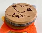 Wooden Cat Coasters with Felt Ears: Engraved Cat Lover Gift (Set of 3) thumbnail 9