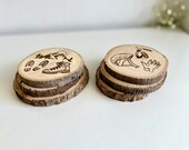 Climbing Theme Wood Coasters with Bark - Set of 6 thumbnail 6