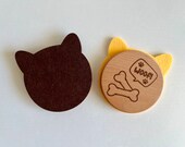 Dog Wooden Felt Coasters: Puppy Lover Gift, Set of 2 thumbnail 3