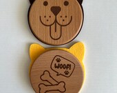 Dog Wooden Felt Coasters: Puppy Lover Gift, Set of 2 thumbnail 7