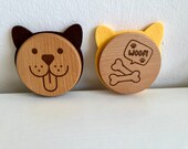 Dog Wooden Felt Coasters: Puppy Lover Gift, Set of 2 thumbnail 6