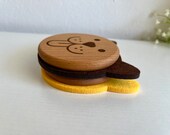 Dog Wooden Felt Coasters: Puppy Lover Gift, Set of 2 thumbnail 4