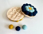 Sakura Wooden Coasters: Elegant Floral Table Decor, Set of 2 thumbnail 2