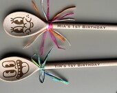Personalized Wooden Spoon: Engraved Cake Smash Photo Prop thumbnail 3