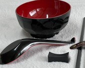 Custom Japanese Miso Soup Bowl Set: Engraved Spoon & Chopsticks thumbnail 6
