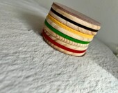 Burger Coaster Set of 6 pcs, Wooden Top Felt Colorful Bottom, Unique Table Decor thumbnail 7
