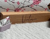 Personalized Japanese Chopsticks Set: Cherry Blossom Origami Wrap, Wooden Stand, Sakura Soy Sauce Dish thumbnail 3