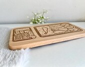 Engraved Bento Box Cutting Board: Japanese-Inspired Breakfast Platter thumbnail 3
