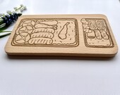Engraved Bento Box Cutting Board: Japanese-Inspired Breakfast Platter thumbnail 4