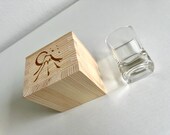Personalized Wooden Sake Box & Glass Cup Set: Engraved Japanese Gift thumbnail 7