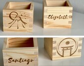 Personalized Wooden Sake Box & Glass Cup Set: Engraved Japanese Gift thumbnail 5