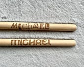 Personalized Maple Drumsticks: Custom Engraved Drummer Gift thumbnail 5