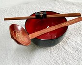 Personalized Japanese Udon / Ramen Bowl Set – Engraved Chopsticks, Spoon & Strap thumbnail 3