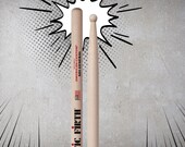 Graverede Vic Firth SD1 trommestokke: Personlige ahorn trommeslager gave thumbnail 9