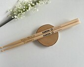 Custom Engraved Cascha 5A Drumsticks: Personalized Maple Wood Gift thumbnail 2