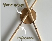 Custom Engraved Cascha 5A Drumsticks: Personalized Maple Wood Gift thumbnail 1