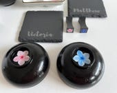 Personalized Japanese Dinnerware Set for Couples: Engraved Chopsticks & Slate Sushi Dishes thumbnail 6