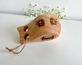 Funny Manga Face Wooden Kuksa Cup - Scandinavian Coffee Mug thumbnail 2