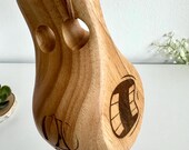 Funny Manga Face Wooden Kuksa Cup - Scandinavian Coffee Mug thumbnail 5