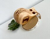 Funny Manga Face Wooden Kuksa Cup - Scandinavian Coffee Mug thumbnail 7