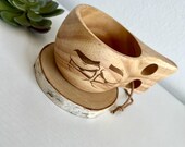 Funny Manga Face Wooden Kuksa Cup - Scandinavian Coffee Mug thumbnail 8