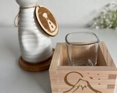 Japanese Sake Set | Ceramic Tokkuri, Mount Fuji Masu Box & Koi Coaster thumbnail 5