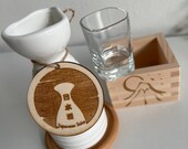 Japanese Sake Set | Ceramic Tokkuri, Mount Fuji Masu Box & Koi Coaster thumbnail 6