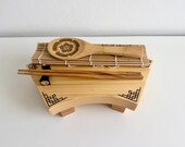 Bamboo Sushi Making Kit | Personalized Chopsticks, Rolling Mat, Paddle, Rest thumbnail 8