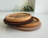 Funny Wolf Steak Wooden Coasters | Laser Engraved Beech Wood Drinkware | YapYapBeats Collaboration thumbnail 5