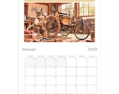 Funny Car Calendar 2027 – FLEImobil, Wolfie Wall Calendar with Classic Cars, Rally & Tuning Art thumbnail 3