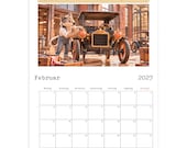 Funny Car Calendar 2027 – FLEImobil, Wolfie Wall Calendar with Classic Cars, Rally & Tuning Art thumbnail 7