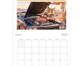 Funny Car Calendar 2027 – FLEImobil, Wolfie Wall Calendar with Classic Cars, Rally & Tuning Art thumbnail 2