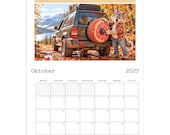 Funny Car Calendar 2027 – FLEImobil, Wolfie Wall Calendar with Classic Cars, Rally & Tuning Art thumbnail 8